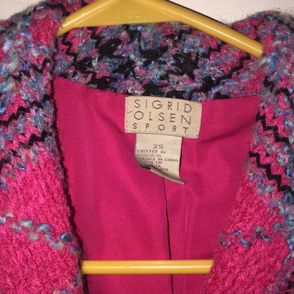 Beautiful Knitted Pea Coat By Sigrid Olsen Sport - Picture 2 of 14